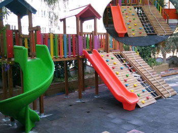 Ahşap Tırmanmalı Oyun Grubu